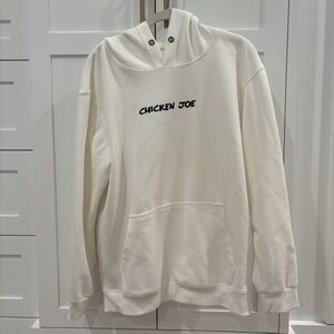 Men's White Hoodie Sweater